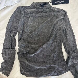 Veronica Beard Metallic Gray Top